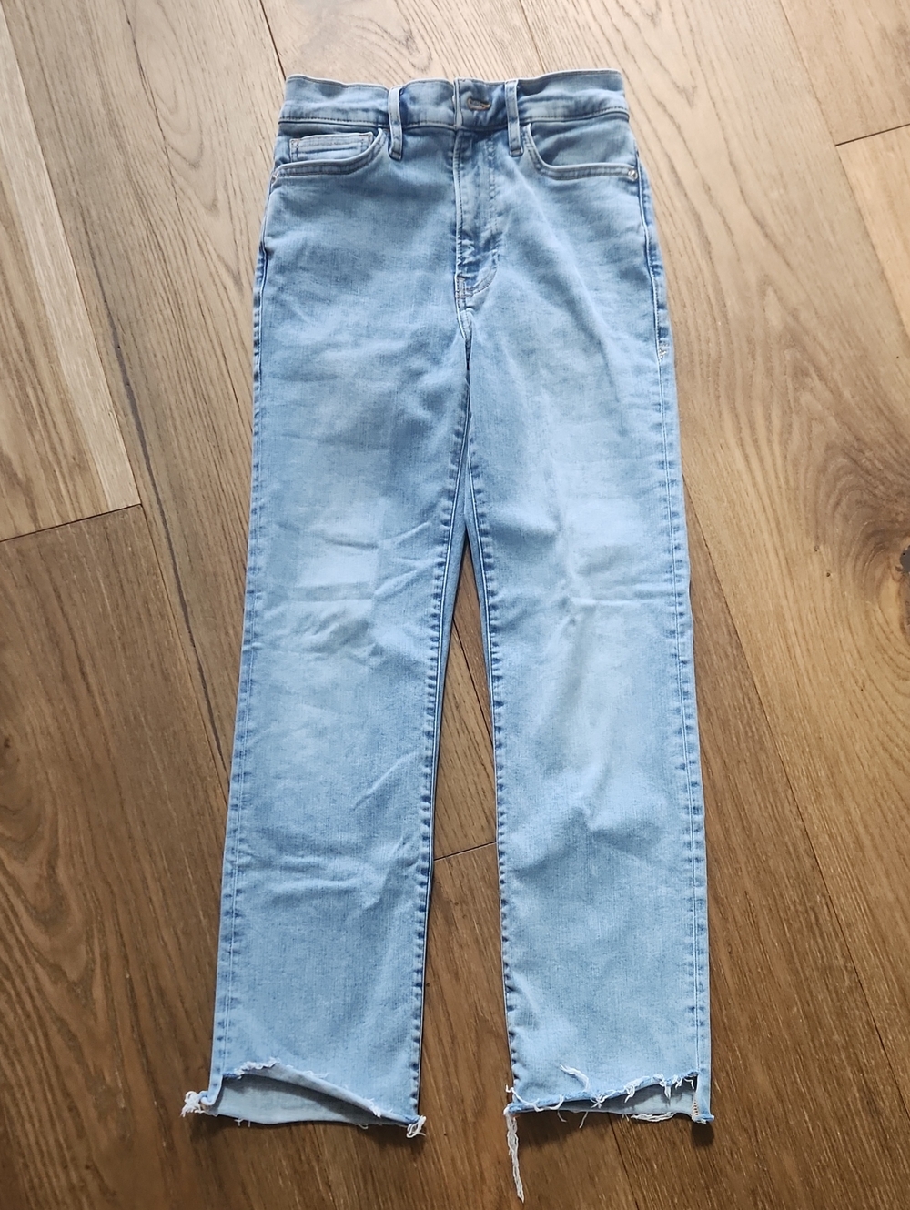 Frame Denim Light Blue Straight-Leg Jeans